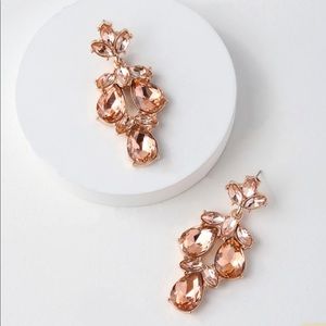 Lulu pink drop earrings